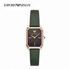 Armani阿玛尼通勤时尚方形手表摩登针扣皮带女士腕表AR11149