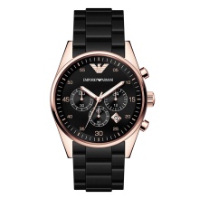 阿玛尼（ARMANI）手表 石英男表 经典时尚硅胶包钢带 AR5905