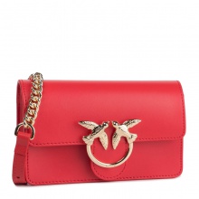 意大利Pinko 品高 女士红色燕子链条包 1P21KR-Y5FFR24
